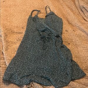 Green wrap light weight dress